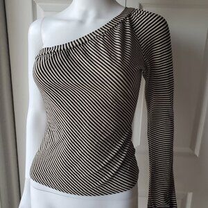 Wet Seal Y2k Half Sleeve Striped Top